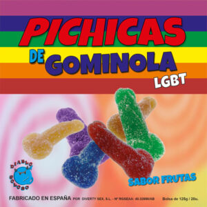 Pride-Caramelle Gommose Pene a Forma di Frutta con Zucchero LGBT