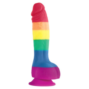 Pride-Dildo Bandiera Lgbt 15 cm-Silicone, Ventosa