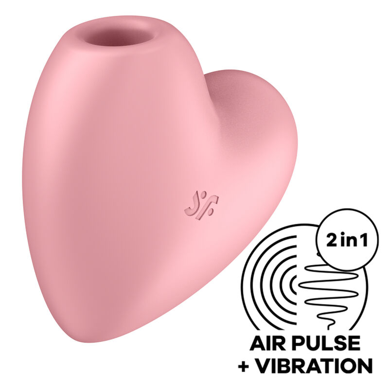 SATISFYER - CUTIE HEART ESTIMULADOR Y VIBRADOR AZUL Satisfyer-Cutie Heart Air Pulse Stimolatore & Vibratore · Vibratori