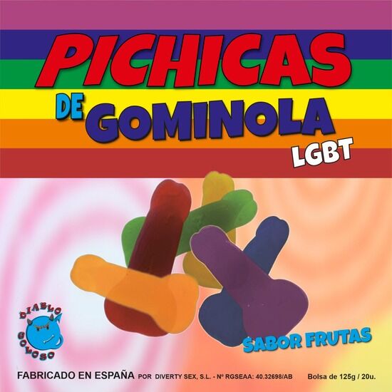 Pride-Gelatine a forma di pene con aroma di frutta LGBT