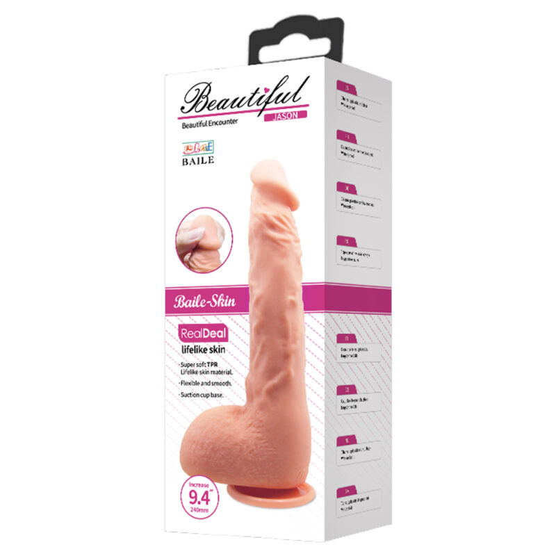 Baile Vibrators-Dildo Realist Jason Natural 24 Cm-TPR, Ventosa 3 Baile Vibrators-Dildo Realist Jason Natural 24 Cm-TPR, Ventosa · Dildo & Stimolatori (imaginea 3)