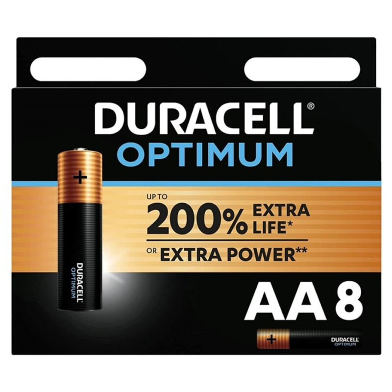Duracell-Optimum 200 Batterie Alcaline Aa LR6, 8 Pezzi