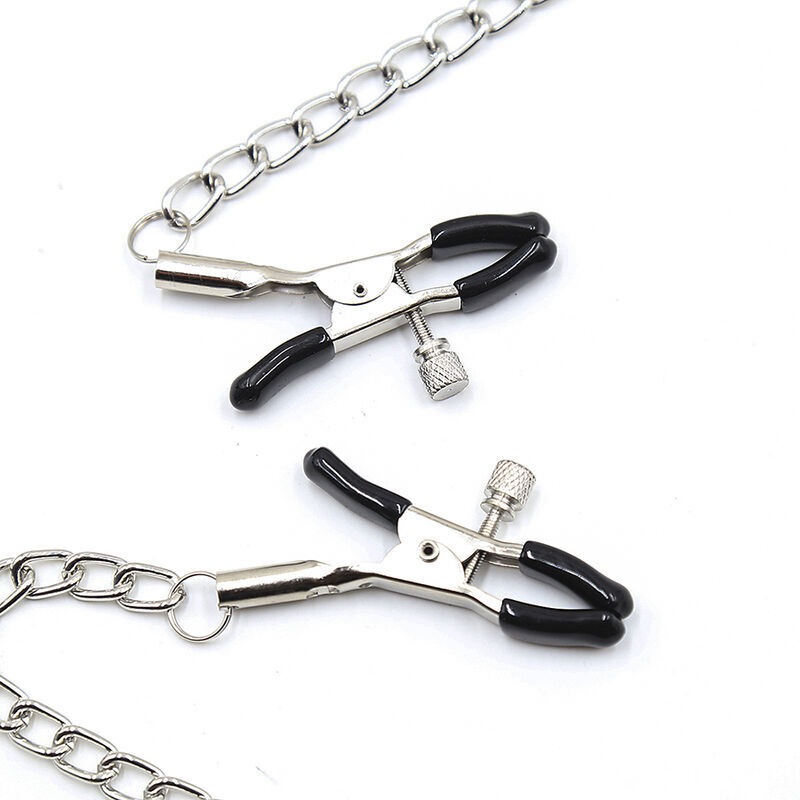 Ohmama Fetish-Fetish Ball Gag Nero con morsetti per capezzoli-Metallo · Accessori BDSM (immagine 2)