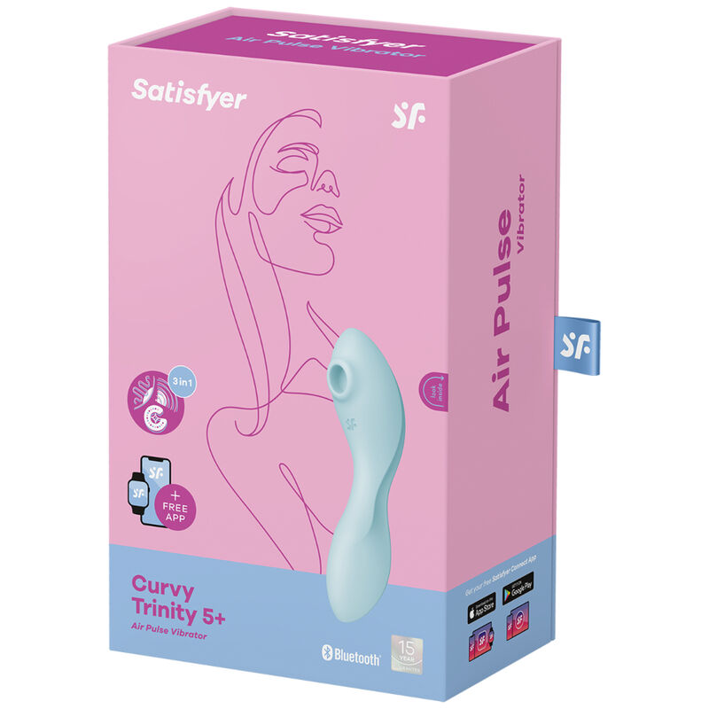Satisfyer Curvy Trinity 5 Stimolatore e vibratore ad aria · Giocattoli per coppie (immagine 4)