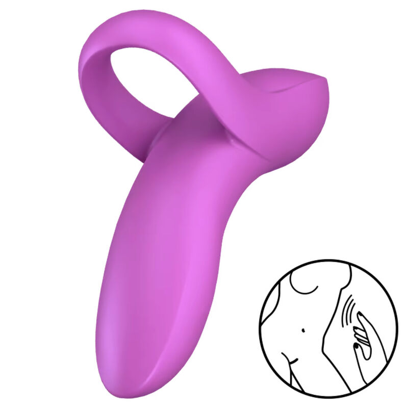 Satisfyer-Bold Lover Dito Vibratore, Silicone, 12 velocità