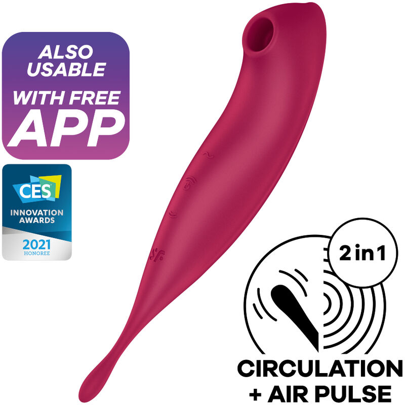 Satisfyer-Twirling Pro+ Air Pulse Stimolatore e Vibratore · Giocattoli per coppie