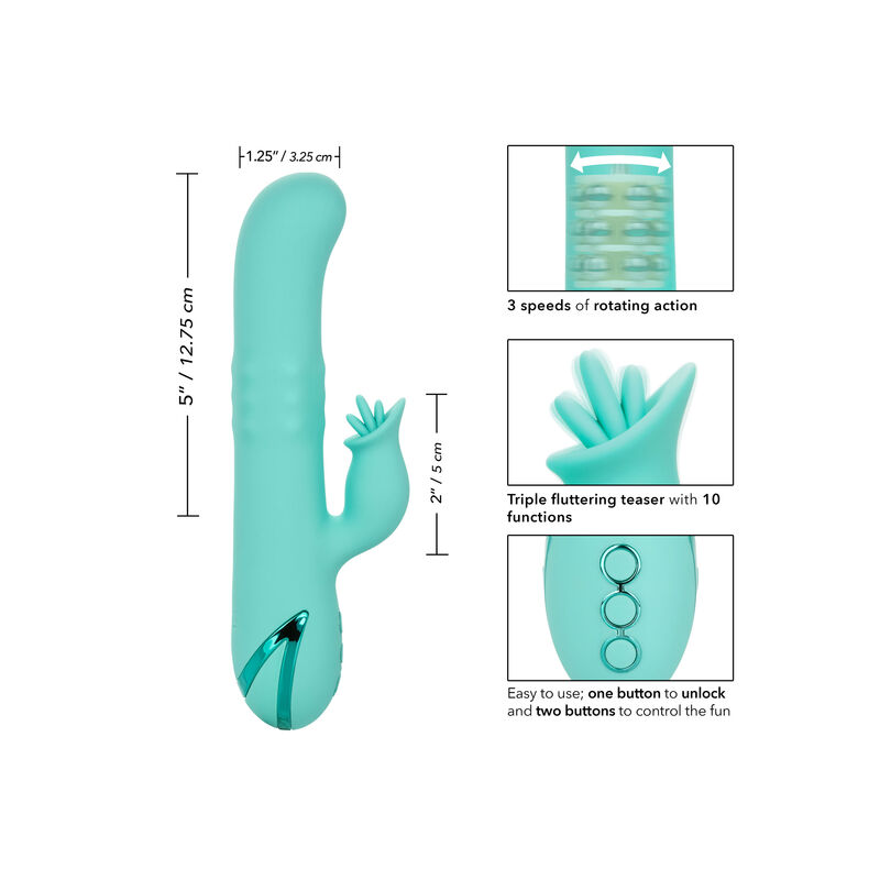 Calexotics-Bel Air Bombshell Light Green-Silicone, 10 velocità · Vibratori (immagine 2)