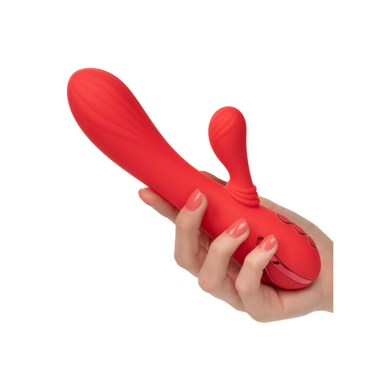 Calexotics-Palisades Passion Red-Silicone, 10 velocità, Ricaricabile · Vibratori (imaginea 7)