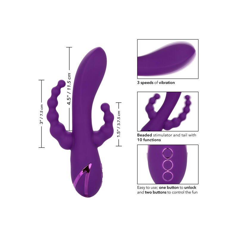 Calexotics-Long Beach Bootylicious Viola Tripla · Vibratori (imaginea 7)