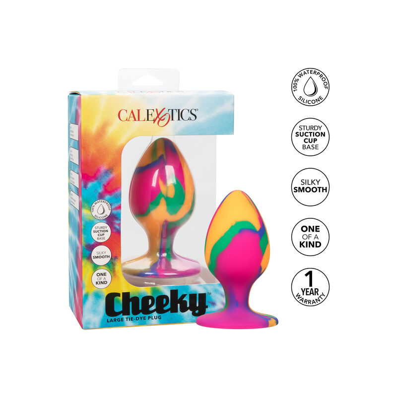 Calexotics-Cheeky Plug anale Mare Tie-dye-Silicone, Ventosa · Accessori BDSM (imaginea 5)