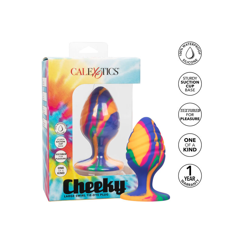 Calexotics-Cheeky Large Swirl Plug anale-Silicone, Ventosa · Accessori BDSM (immagine 3)