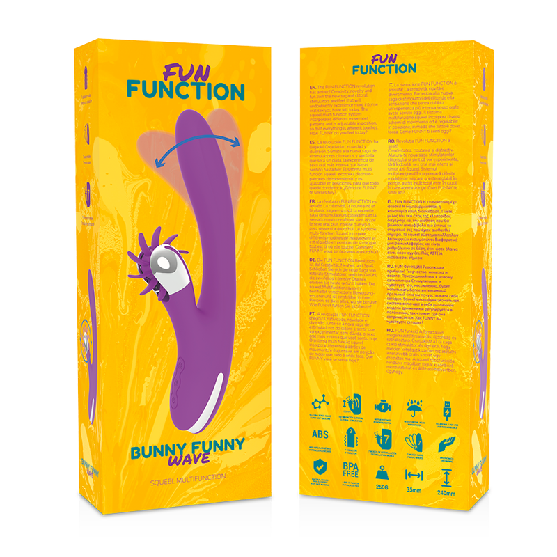 Fun Function-Bunny Funny Wave 2.0-Silicone, 7 velocità, Ricaricabile · Vibratori (imaginea 8)