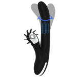 Black&silver-Bunny Storm Rotazione Vibe-Silicone, 7 velocità — BLACK&SILVER · Vibratori