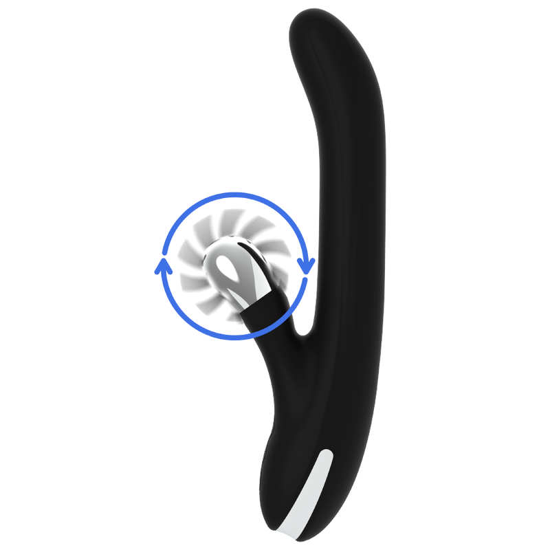 Black&silver-Bunny Storm Rotazione Vibe-Silicone, 7 velocità — BLACK&SILVER · Vibratori (immagine 5)