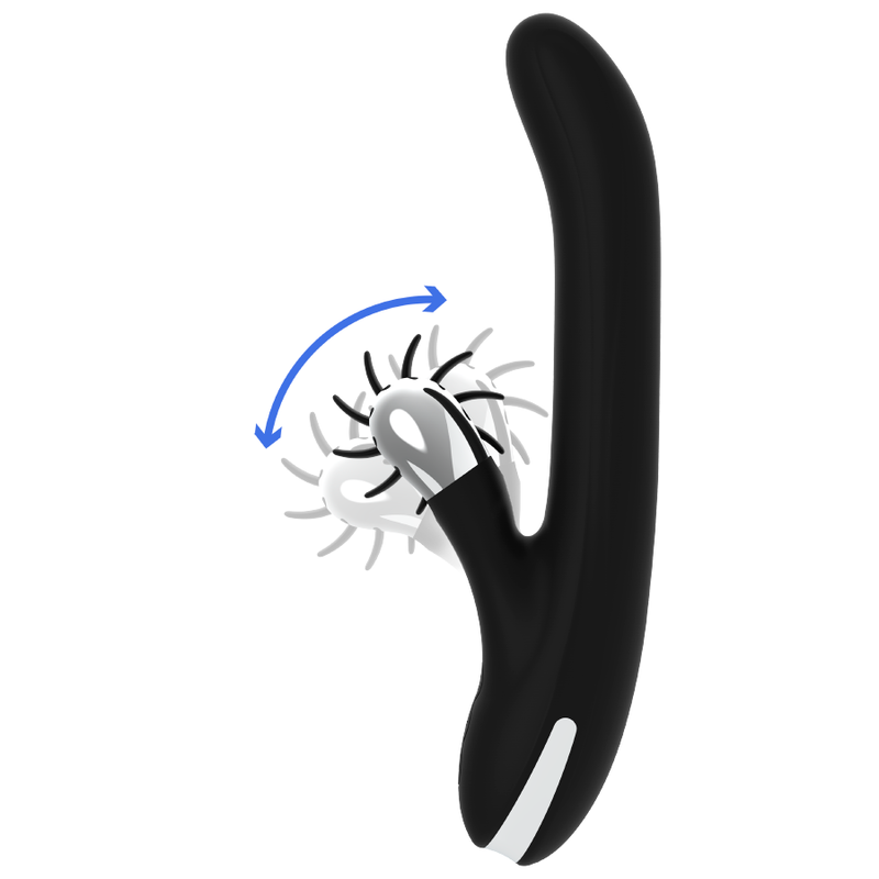 Black&silver-Bunny Storm Rotazione Vibe-Silicone, 7 velocità — BLACK&SILVER · Vibratori (immagine 2)