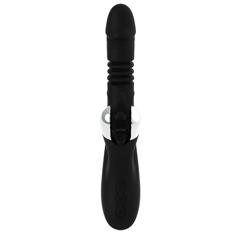 Black&silver-Bunny Reed Up & Down Vibe-Silicone, 7 velocità — BLACK&SILVER · Vibratori (immagine 5)