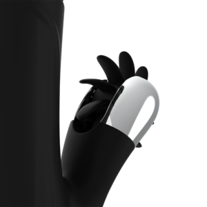 Black&silver-Bunny Reed Up & Down Vibe-Silicone, 7 velocità — BLACK&SILVER · Vibratori (immagine 4)