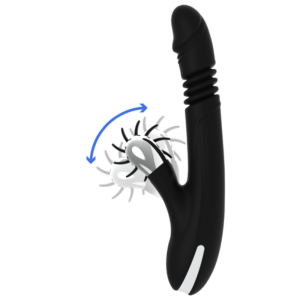 Black&silver-Bunny Reed Up & Down Vibe-Silicone, 7 velocità — BLACK&SILVER · Vibratori (immagine 7)