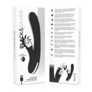 Black&silver-Bunny Johnny Vibrating Vibe-Silicone, 7 velocità 13 Black&silver-Bunny Johnny Vibrating Vibe-Silicone, 7 velocità — BLACK&SILVER · Vibratori (imaginea 4)