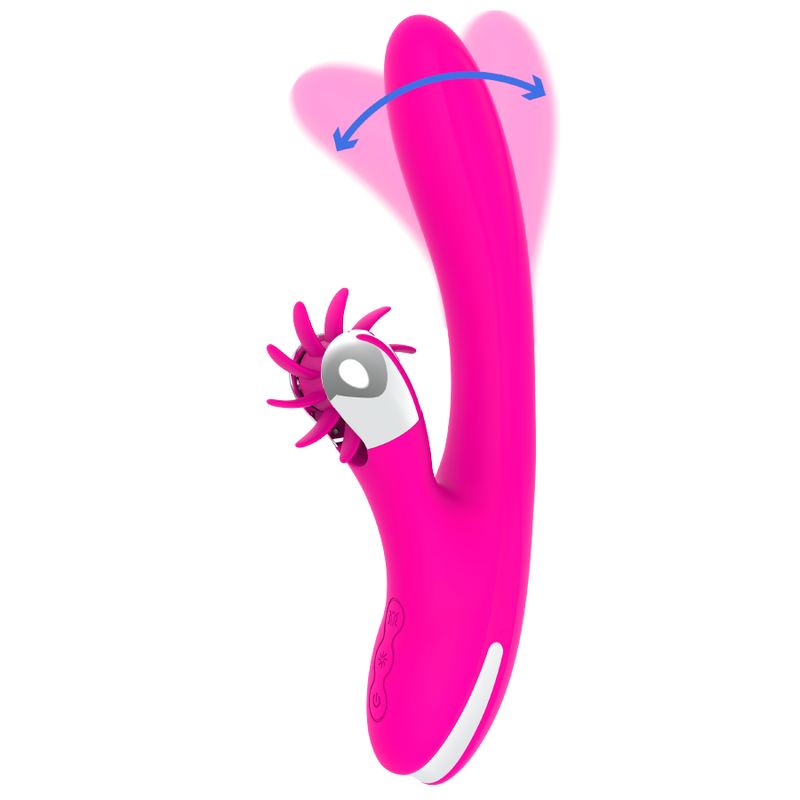 Diversia-Bunny Waves 24 cm-Silicone, 7 velocità, Ricaricabile, USB · Vibratori (imaginea 7)