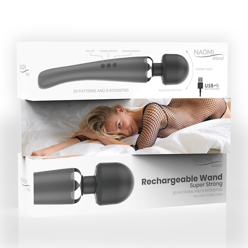 Naomi Wand-Massaggiatore Super Potente-Silicio, 12 velocità 3 Naomi Wand-Massaggiatore Super Potente-Silicio, 12 velocità · Vibratori (imaginea 3)