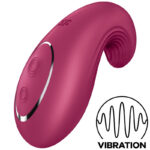 Satisfyer-Dipping Delight Vibrator Lay-on, Roșu-Silicon, 12 Trepte · Vibratoare