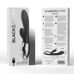 Black&silver-Kaleb Vibratore Stimolante-Silicone, 10 velocità — BLACK&SILVER · Vibratori (imaginea 5)