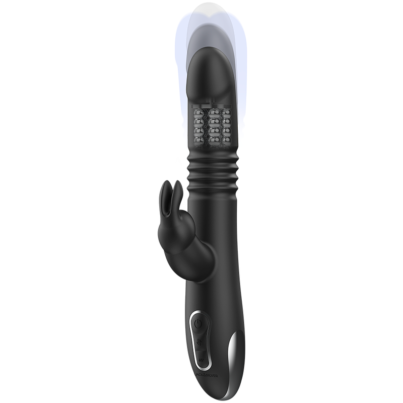 Black&silver-Kenji Up & Down Rabbit Vibratore + Telecomando — BLACK&SILVER · Vibratori (immagine 2)