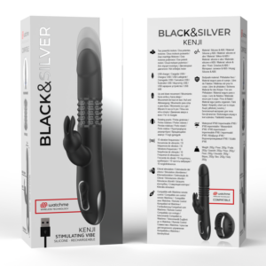 Black&silver-Kenji Up & Down Rabbit Vibratore + Telecomando — BLACK&SILVER · Vibratori (immagine 6)