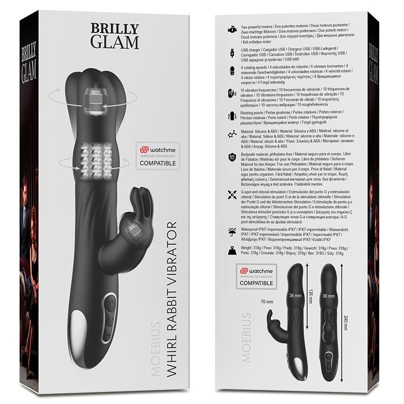 Brilly Glam-Moebius Rabbit Vibratore & Rotator + Watchme Remote · Vibratori (immagine 3)