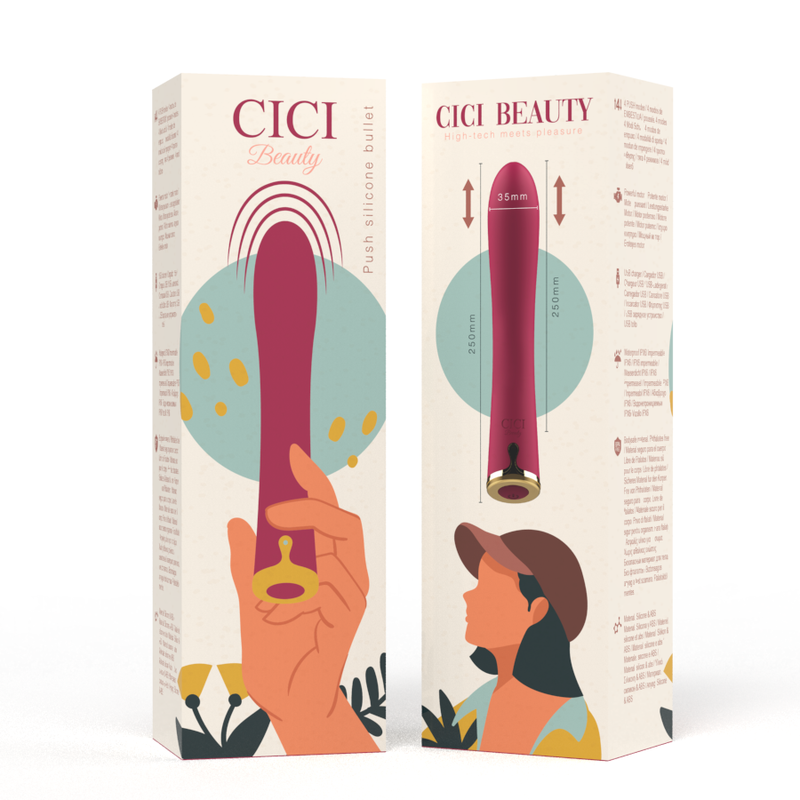 Cici Beauty-Mini Bullet in Silicone Premium-3 velocità, Ricaricabile · Vibratori (imaginea 4)