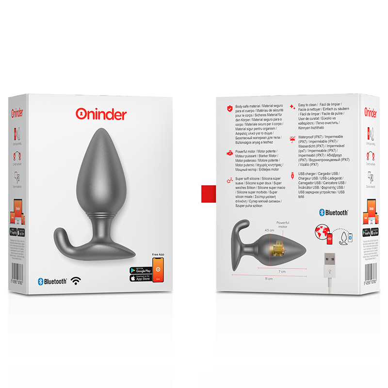 Oninder-Rio Plug anale Vibrant Nero - Applicazione Gratuita-Silicone 3 Oninder-Rio Plug anale Vibrant Nero - Applicazione Gratuita-Silicone · Accessori BDSM (imaginea 3)