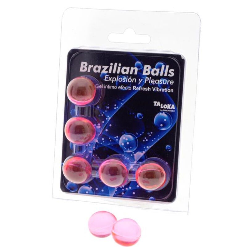 Taloka-5 palle brasiliane con gel eccitante, effetto vibrante 2 Taloka-5 palle brasiliane con gel eccitante, effetto vibrante — DIVERTY SEX · Lubrificanti (imaginea 2)