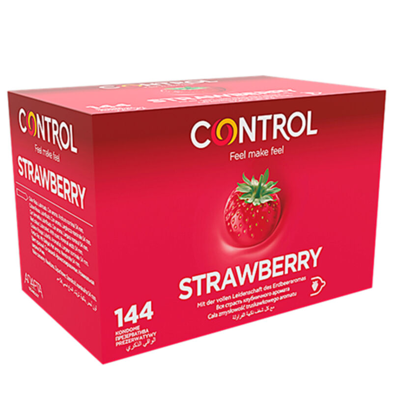 Control Condoms-Adatta preservativi aromatizzati alle fragole 144