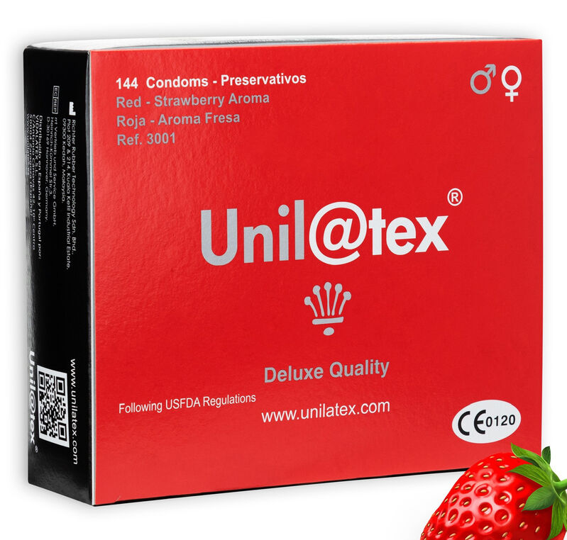 Unilatex-Rosso/Preservativi di fragole 144 Unità 1 Unilatex-Rosso/Preservativi di fragole 144 Unità · Preservativi