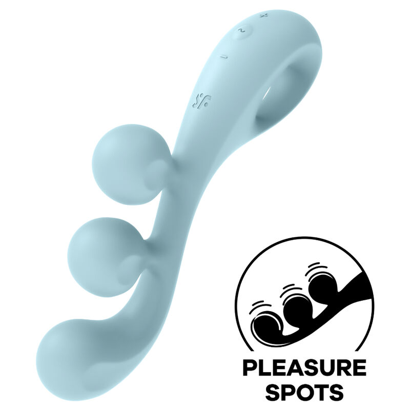 Satisfyer Vibrator-Tri Ball 2 Multi Vibrator Blu-10 velocità