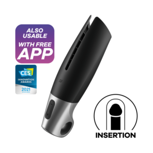 Satisfyer Men-Power Masturbatore Nero-ricaricabile, App, USB · Masturbatori
