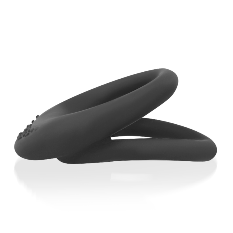 Ohmama Fetish-Anello doppio in silicone da 3,5 a 4,5 cm · Anelli & Guaine per pene (imaginea 4)