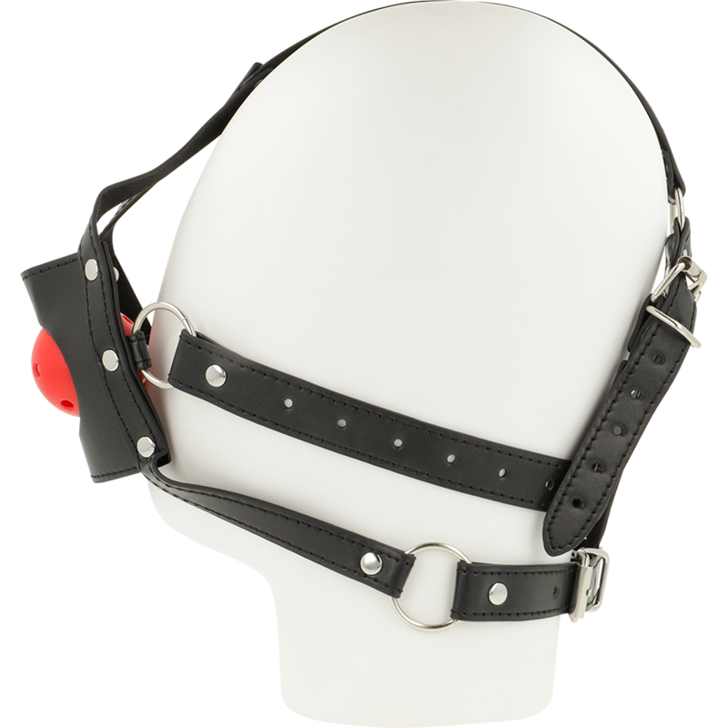 Ohmama Fetish-Imbracatura Testa a bocca aperta, Gag Respirable · Accessori BDSM (immagine 2)