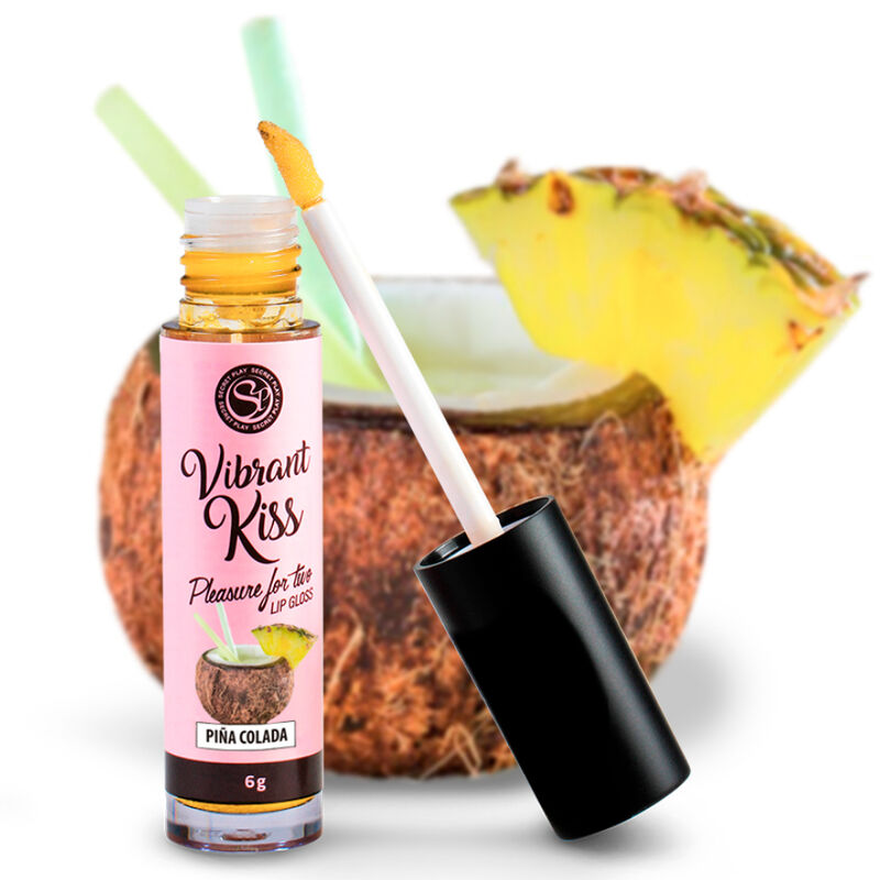 Secretplay Cosmetic-Lucio di Labbro Vibrant Kiss - Piña Colada 1 Secretplay Cosmetic-Lucio di Labbro Vibrant Kiss - Piña Colada · Afrodisiaci donna