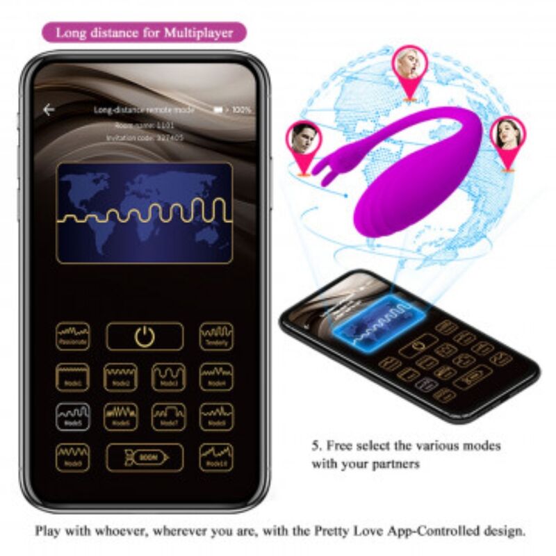 App Series-Catalina Massager Controllo tramite Applicazione Lilla-Silicone 3 App Series-Catalina Massager Controllo tramite Applicazione Lilla-Silicone — PRETTY LOVE · Giocattoli per coppie (imaginea 3)