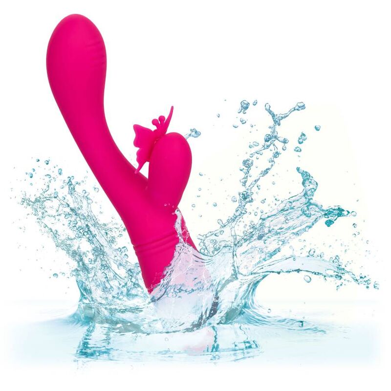 Calexotics-Butterfly Kiss Flutter Rosa-10 velocità, Ricaricabile, USB · Vibratori (imaginea 7)