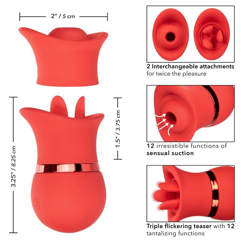 Calexotics-French Kiss Suck & Play Set-Silicone, 12 velocità · Vibratori (imaginea 7)