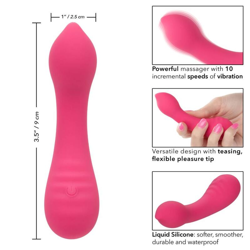 Calexotics-Pixies Teaser Doppio Massaggiatore in Silicone Rosa · Vibratori (immagine 2)