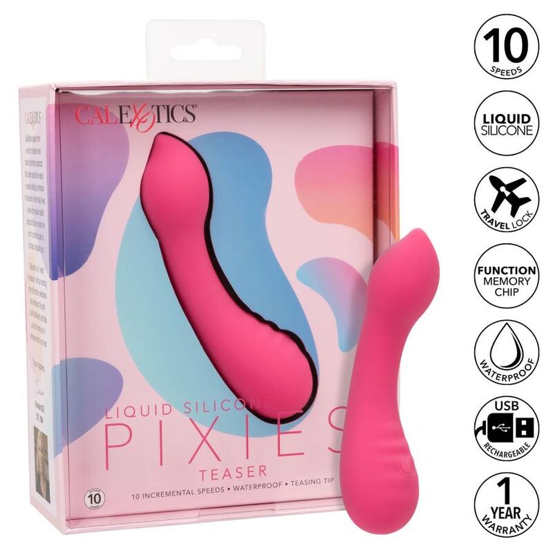 Calexotics-Pixies Teaser Doppio Massaggiatore in Silicone Rosa · Vibratori (immagine 11)