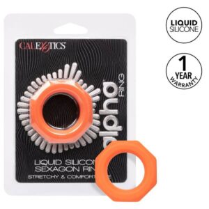 Calexotics-Anello Alpha Sexagon per il pene arancione-silicone · Anelli & Guaine per pene (imaginea 2)