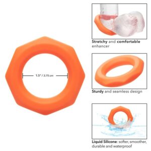 Calexotics-Anello Alpha Sexagon per il pene arancione-silicone · Anelli & Guaine per pene (imaginea 4)