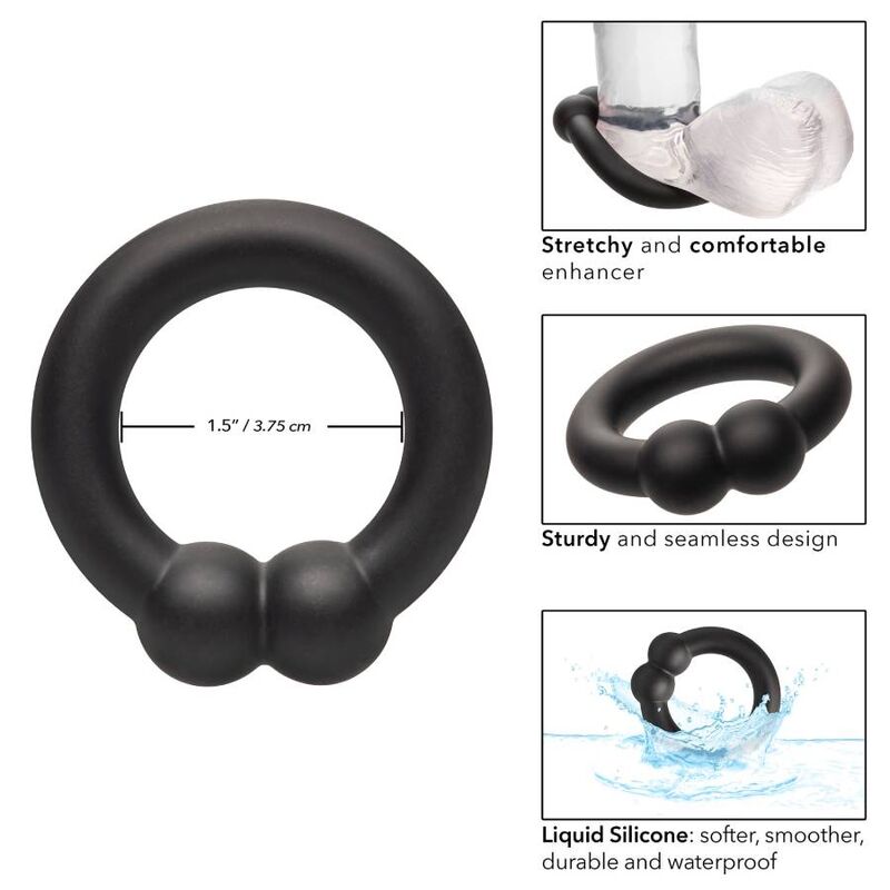 Calexotics-Alpha Muscle Ring Nero-Silicone, impermeabile · Anelli & Guaine per pene (immagine 8)