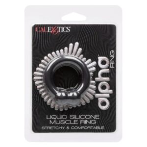 Calexotics-Alpha Muscle Ring Nero-Silicone, impermeabile · Anelli & Guaine per pene (immagine 5)