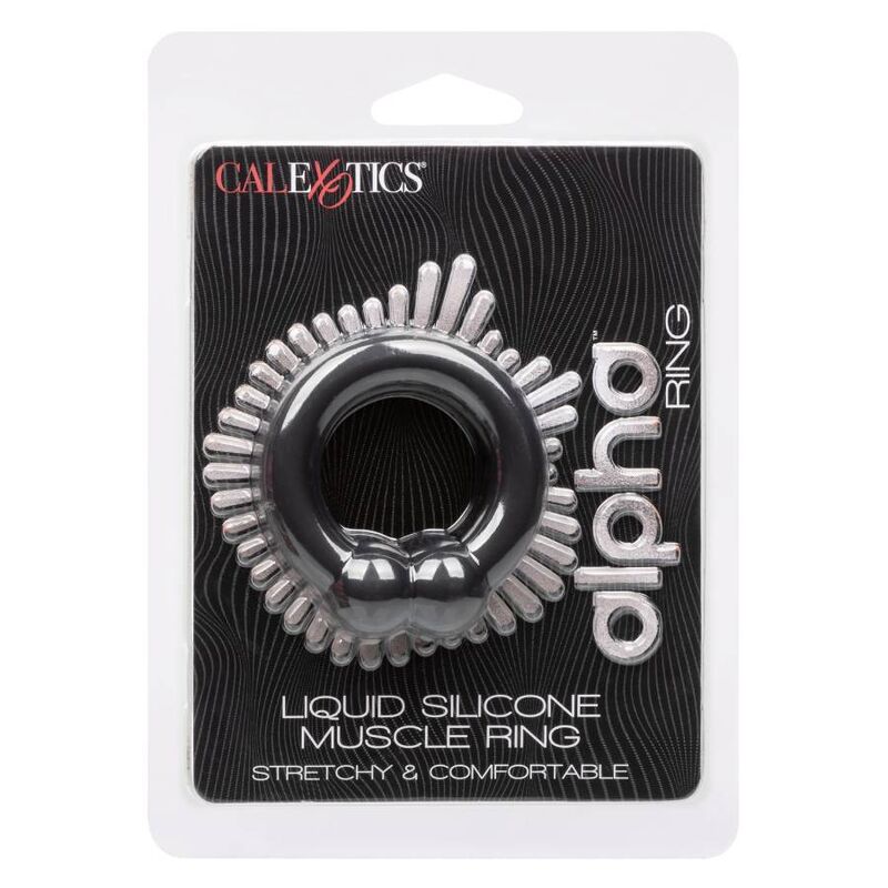 Calexotics-Alpha Muscle Ring Nero-Silicone, impermeabile · Anelli & Guaine per pene (immagine 5)